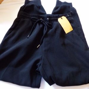 Shinestar Gold Jogger Pants Elastic Waist Black Sm
